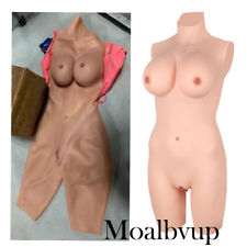 Silicone Full Suit Bodysuit Fake Breast Forms Vagina Panties Crossdresser E Cup 