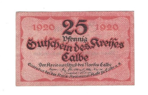 Notgeld calbe saale - notgeld, kreis