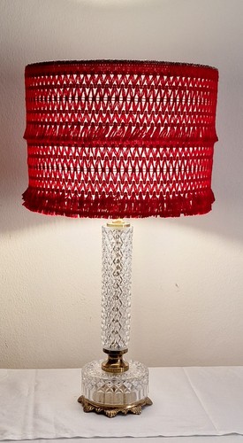 Tischlampe glasfuß mit - tischlampe,