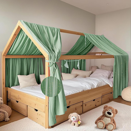 Hausbett himmel mit gold - hausbett,