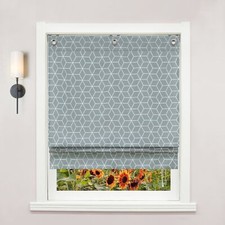 Raffrollo Ösen Blickdicht Raffgardine Küche Fenstergardine Voile Vorhang Modern