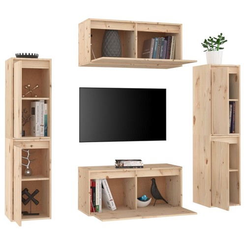 Schrank set aus massivem - tv-schrank-set,