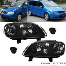 2x Scheinwerfer Schwarz SET H7