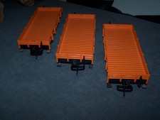 LGB Spur G, Niederbordwagen 4010 Orange, 3 Stück  (W01)