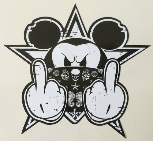 Bad mickey aufkleber hot - bad, rod