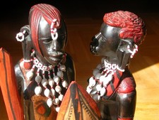 ALT afrikanische Holzfiguren
