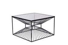 Couchtisch Hartglas Eisen 60 x