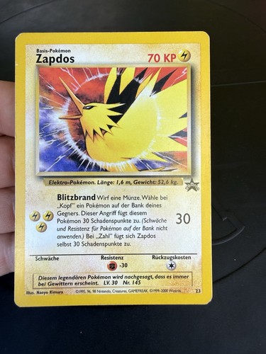 Pokémon karte zapdos - zapdos, 23