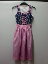 Blau rosa geblümtes dirndl - blau-rosa,