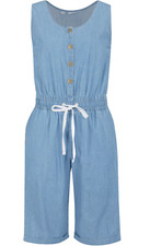 Damen jeans jumpsuit blau - damen,