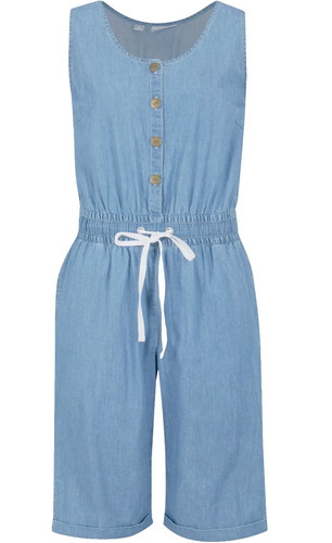 Damen jeans jumpsuit blau - jeans,