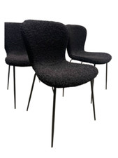 SETPREIS: 5x Moderner Stuhl in Teddy Plüsch Optik