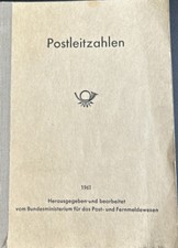 Postleitzahlenbuch 1961 vom Bundesministerium Post-Fernmeldewesen guter Zustand 
