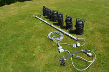 Peitsche Analog 2,5 m, Rampe mit 6 x PAR 64,Multicore Kabel 15,5m Harting-System