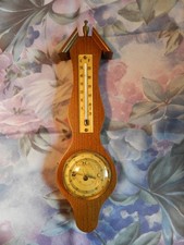 Wetterstation analog, Thermometer - Barometer, Holz [2242]