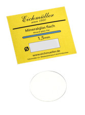 Uhrenglas Ersatzglas Mineralglas Flach Stärke 1,5 mm Ø 20 - 50 mm Eichmüller
