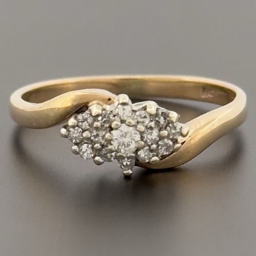 Cluster ring gelbgold - cluster-ring, kt