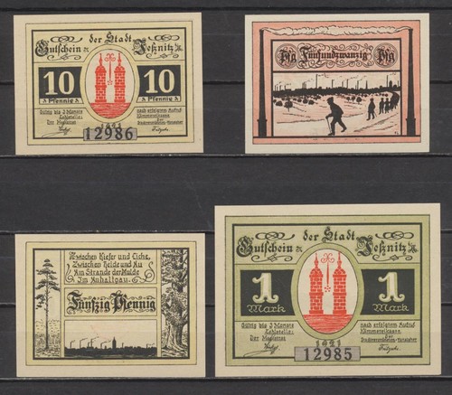 Jessnitz stadt 4x notgeld - -,