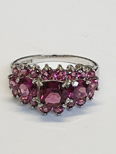 Schmuck Ring Silber 925er rhodiniert Turmalin Rhodolith RW18 Ä5943