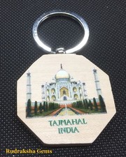 Schlüsselanhänger Taj Mahal Tajmahal aus Holz Schlüsselring Taschenanhänger Vintage Indien Wunder