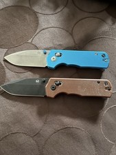 Böker Magnum Rockstub Doppelpack Brown Micarta Einhand Messer und Blau Alu 