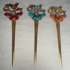 3x Haarschmuck Vintage