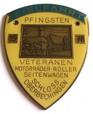 Plakette Zielfahrt Pfingsten 1978 Veteranen Schloss Oberbechingen Email Sammler