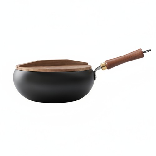 Gusseisen wok eingebrannt - gusseisen-wok,