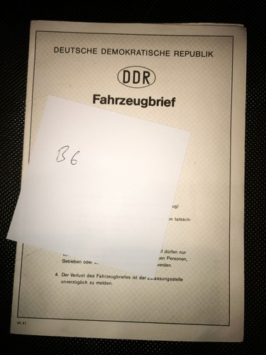 Ddr kfz brief - trabant, l