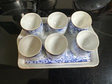 Alte /Porzellan Eierbecher  /mit Tablett/ Alt Schönwald