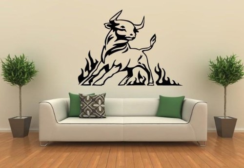 Wandtattoo wandaufkleber stier - wandaufkleber,