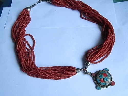Antik collier halskette mit - ,