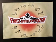 Original Fendt Einmannystem Geräteträger Prospekt Schlepper 50er Marktoberdorf