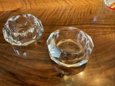 2 Teelichthalter Kristallglas