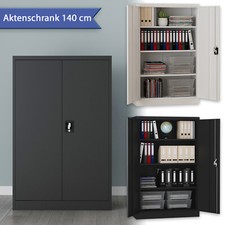 MIDORI® Aktenschrank Büroschrank Metallschrank Stahlschrank Lagerschrank 140 cm
