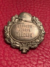 Abzeichen Kriegerverein Brücken Stahlhelm