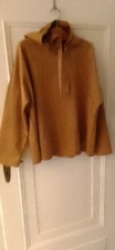 hoodie, damen,pullover,kapuze,wildlederoptik,XXL, 46,48,cognac,braun