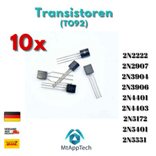 Transistoren 2N2222,2N2907,2N3904,2N3906,2N4401,2N4403,2N5172,2N5401,2N5551 TO92