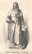 "Albertus-Magnus-Denkmal für Lauingen"Zum 100.Todestag Original Holzstich v.1880