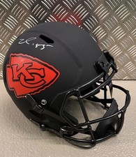 NFL Kansas City Chiefs Replica Football-Helm signiert / Unterschrift / Autogramm