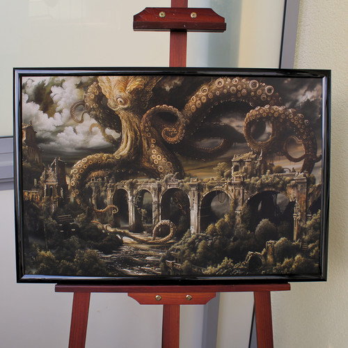 Kraken ruinen poster riesiges - kraken, poster,