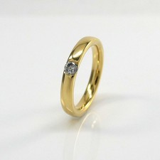 Solitär Ring massiv 750/- 18k