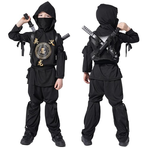 Ninja kostüm kinder schwarz - ninja-kostüm,