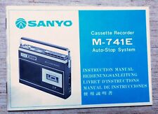 - Bedienungsanleitung für Kassetten - Recorder Sanyo - M-741 E -