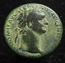 Domitian AE as, FORTVNAE