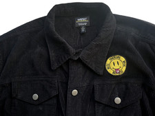 WESC Cord Jacke Schwarz Happy