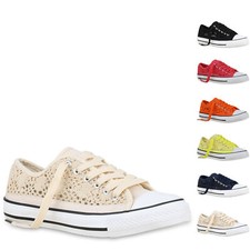 Damen Sneaker Low Spitzenstoff