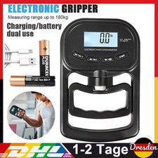 LCD Präzisions Digital Handdynamometer Handgriff Kraftmesser 396Lbs/180Kg DHL