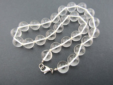 Bergkristall Kette, große Kugeln 1,4 cm im Ø, 50 cm lang