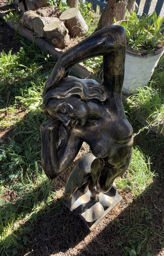 Garten skulptur metall frau - skulptur,